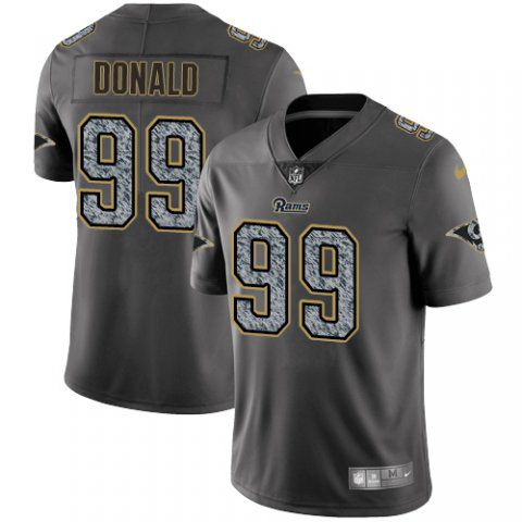 Men Los Angeles Rams 99 Donald Nike Teams Gray Fashion Static Limited NFL Jerseys